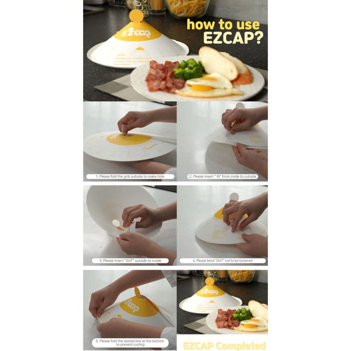 Ez Cap 100x Paper Lid for Frypan Disposable Cooking Pan