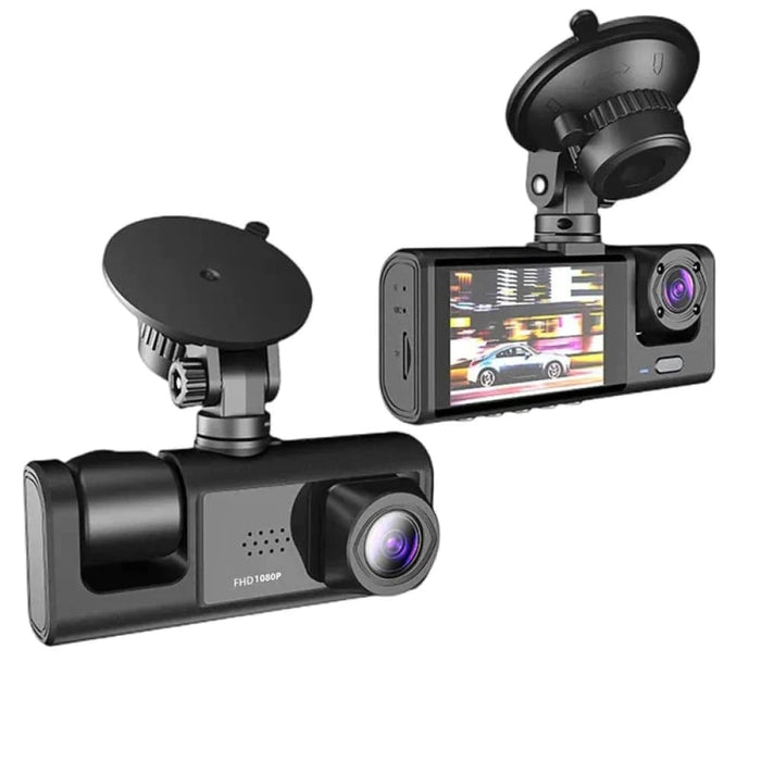 1080p 3 Camera Dash Cam with Ir Night Vision and Loop