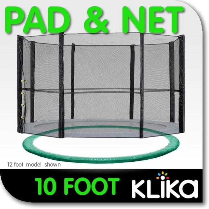 10ft Trampoline Replacement Safety Pad And Net Round 8