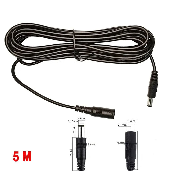 10m 5m Dc Power Extension Cable 5.5mm 2.1mm Female To Male