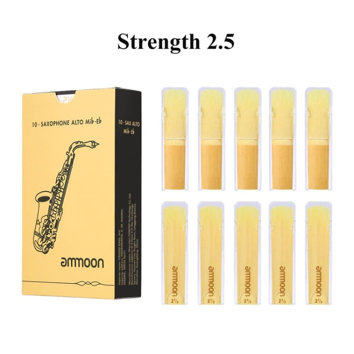 10pcs Box Alto Saxophone Reeds Sax Traditional Strength 2.5