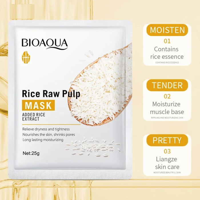 10pcs Rice Raw Pulp Moisturizing Hydrating Firming Korean