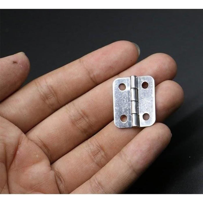 10pcs Silver Mini Door Hinges Cabinet Drawer Jewellery Box