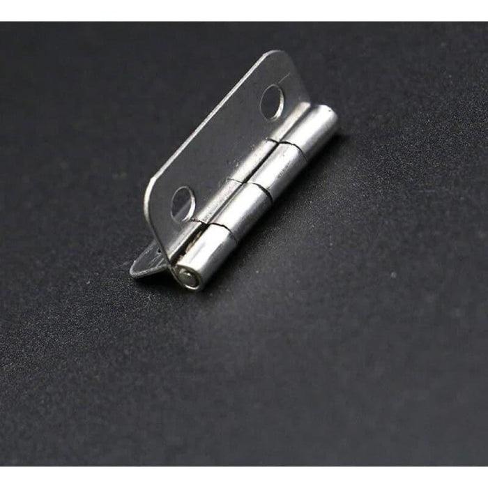10pcs Silver Mini Door Hinges Cabinet Drawer Jewellery Box