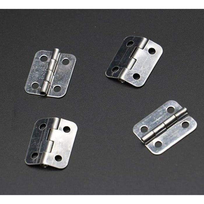 10pcs Silver Mini Door Hinges Cabinet Drawer Jewellery Box