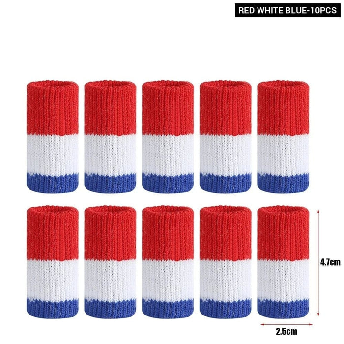 10pcs Soft Comfortable Finger Brace Splint Sleeves for Men