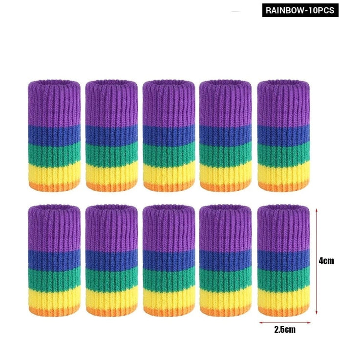 10pcs Soft Comfortable Finger Brace Splint Sleeves for Men