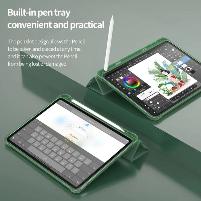 10th Gen Ipad Cover With Pencil Holder Magnetic Folding
