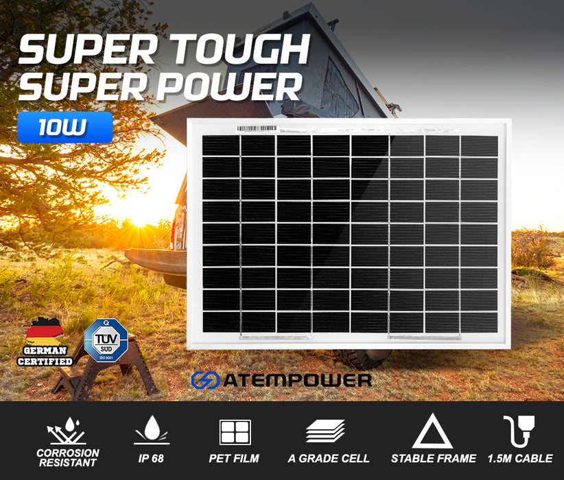 250W 200W 130W 60W 10W Solar Panel Kit Mono 12V Caravan Battery Home Charging