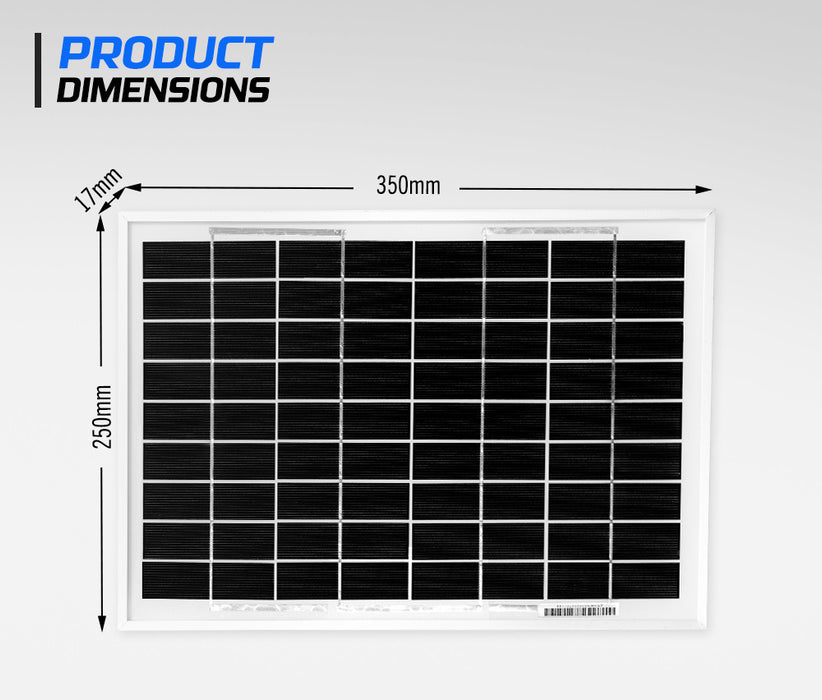 10W 12V Solar Panel Megavolt Caravan Camping Power Mono Battery Charging