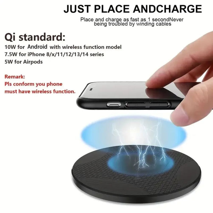 10w Wireless Charger Stand For Iphone Samsung Fast Charging