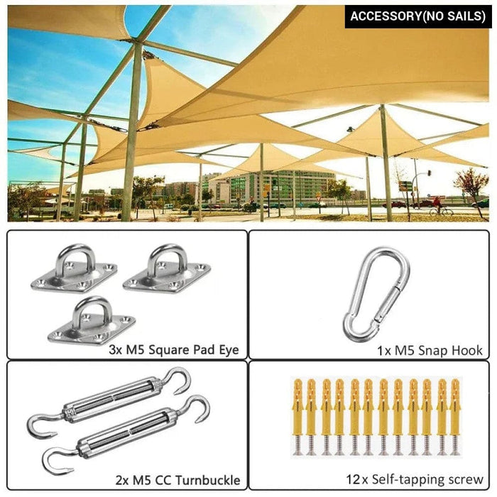 10‘x10’x10ft Triangle Waterproof Shade Sail Awning Outdoor