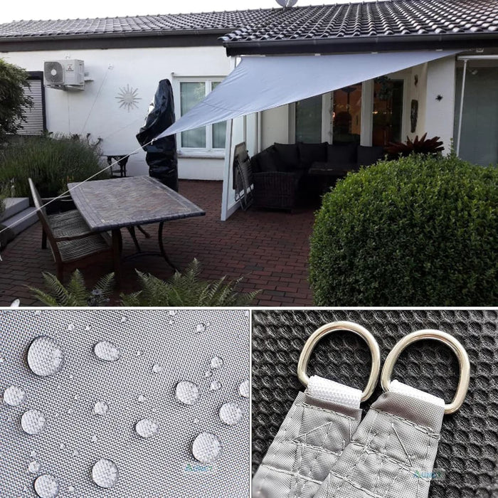 10‘x10’x10ft Triangle Waterproof Shade Sail Awning Outdoor