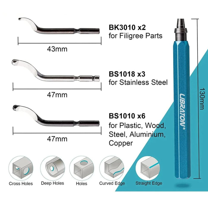 11 Blade Hss Deburring Tool for Metal and Plastic