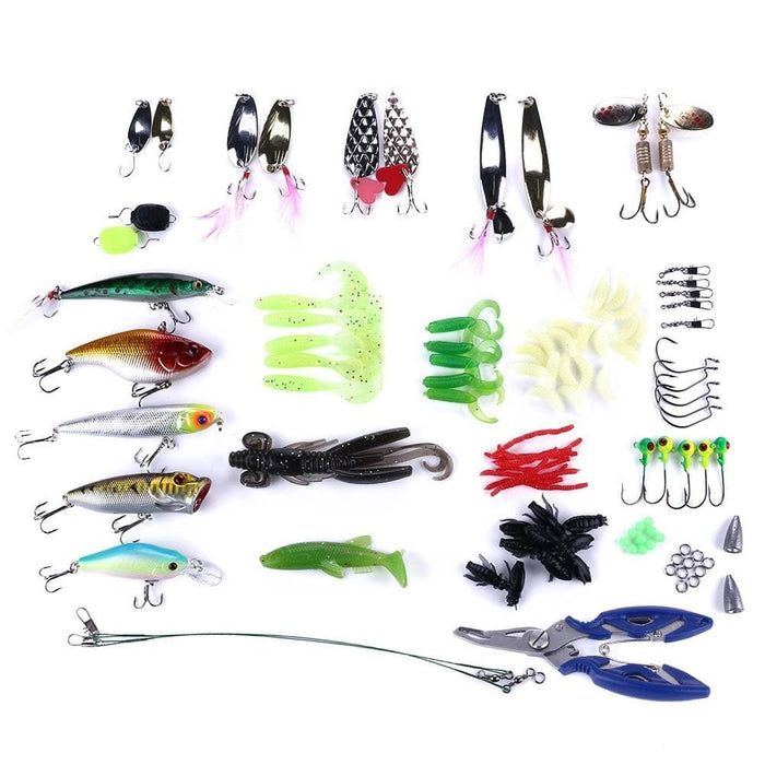 110 Piece Sea Bass Soft Bait Set For Freshwater Fishing