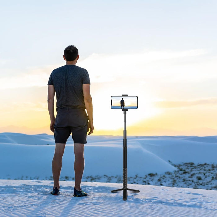 110cm Metal Selfie Stick Monopod with Invisible Adapter