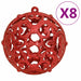 111 Piece Christmas Bauble Set Red Polystyrene Tploob