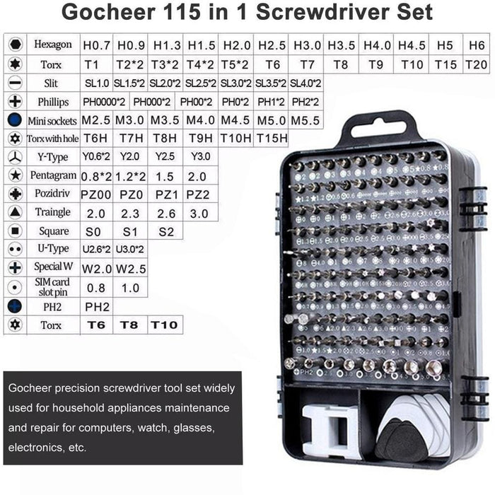 115 Piece Precision Screwdriver Mobile Phone Computer