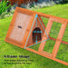 118 x 50 45cm Rabbit Hutch Chicken Coop Triangle Cage Run