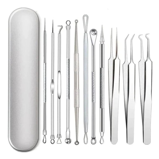 11pcs Blackhead Remover Set Acne Needle Pore Cleaner Skin