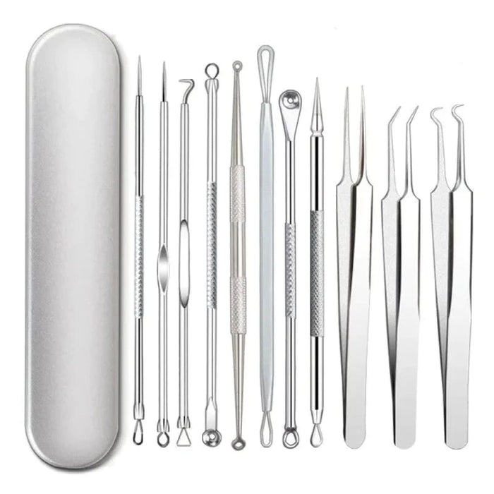 11pcs Blackhead Remover Set Acne Needle Pore Cleaner Skin