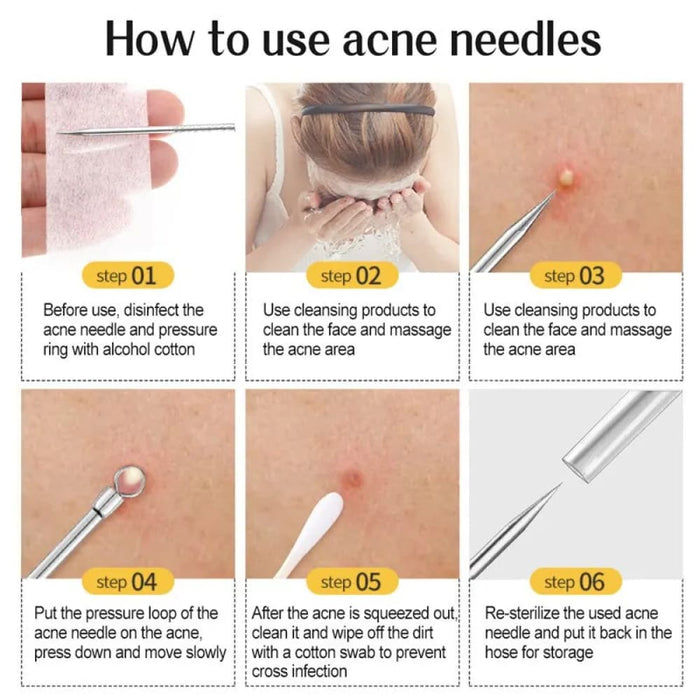 11pcs Blackhead Remover Set Acne Needle Pore Cleaner Skin