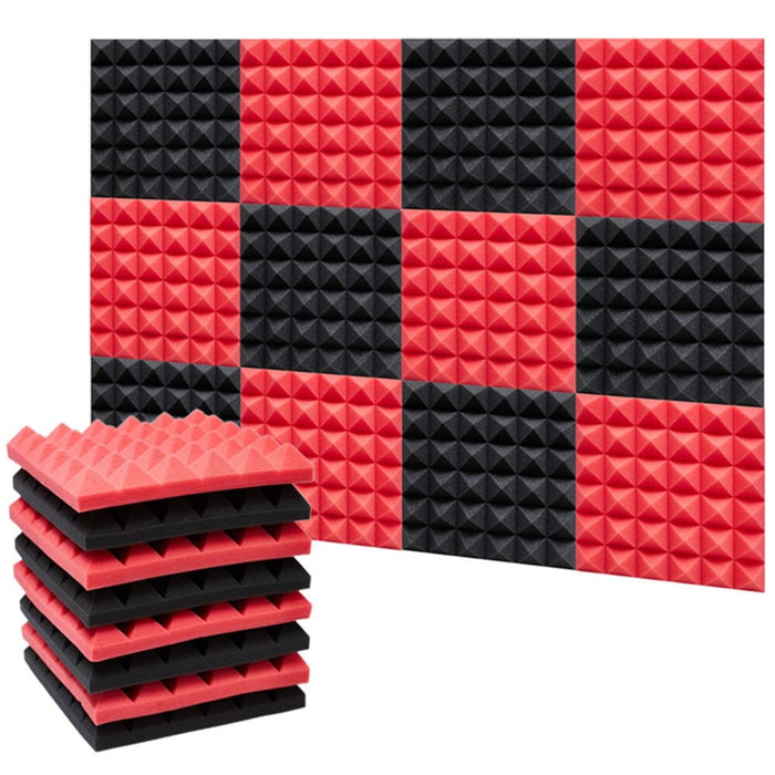 12 24pcs 30x30x5cm Acoustic Soundproof Foam Panel with Tapes