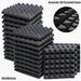 12 24pcs 30x30x5cm Acoustic Soundproof Foam Panel with Tapes