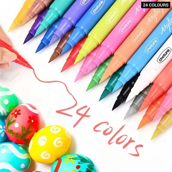 12 36 Pastel Acrylic Paint Markers for Diy Art Waterproof