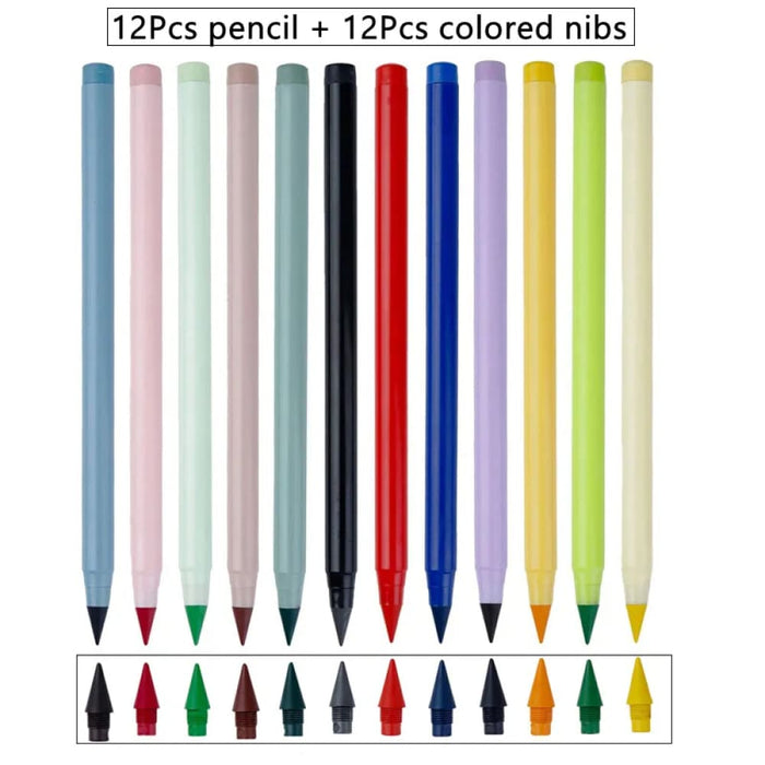 12 Colour Pencil Set Drawing Refills