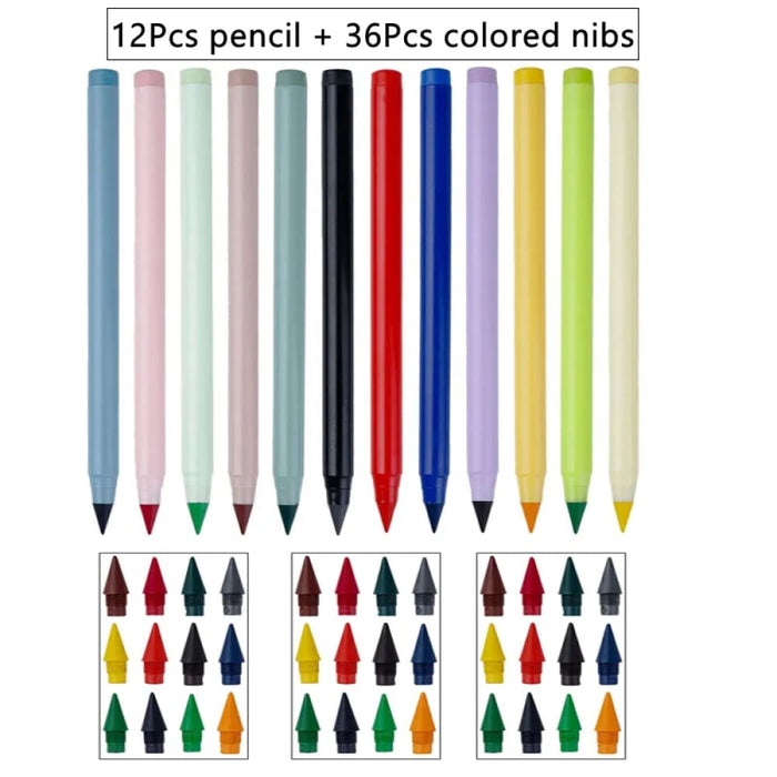 12 Colour Pencil Set Drawing Refills