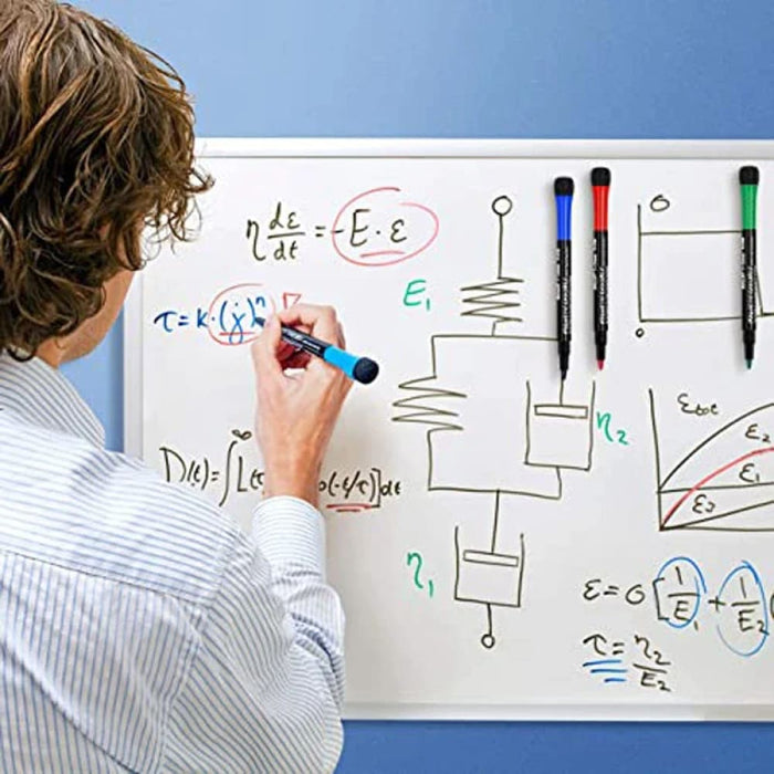 12 Colour Whiteboard Markers with Eraser Student Stationery