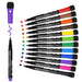 12 Colour Whiteboard Markers with Eraser Student Stationery
