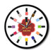 12 Colourful Nail Polish Beauty Salon Wall Clock