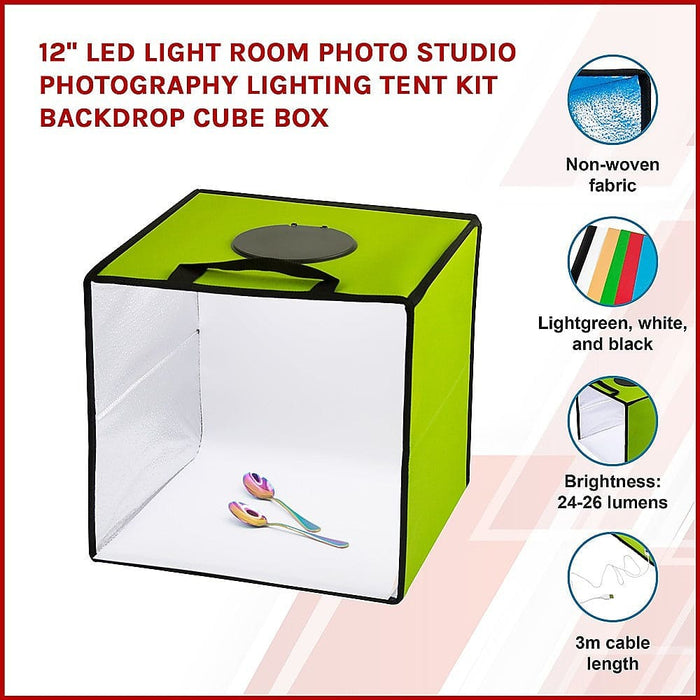 12’’ Led Light Room Photo Studio Photography Lighting Tent