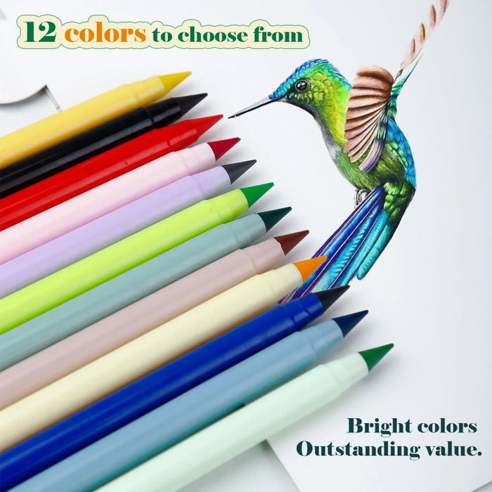 12 Morandi Coloured Pencils Eternal Writing Set