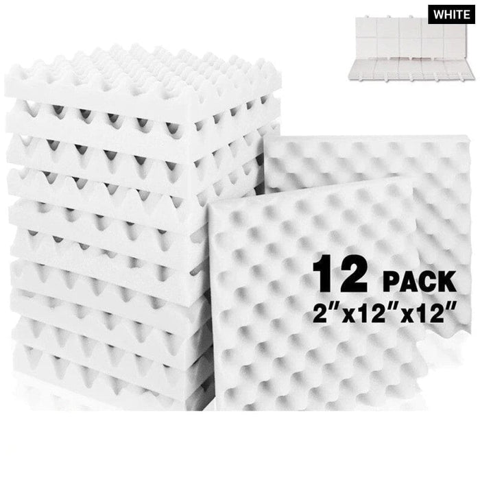 12 Pack Acoustic Panels Self - adhesive Egg Crate Sound