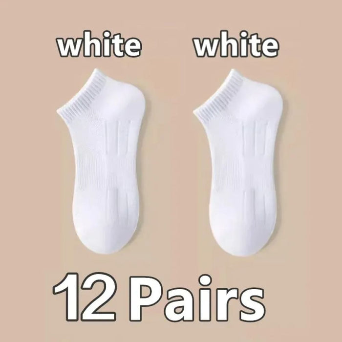 12 Pairs Moisture Wicking Sports Socks For Running