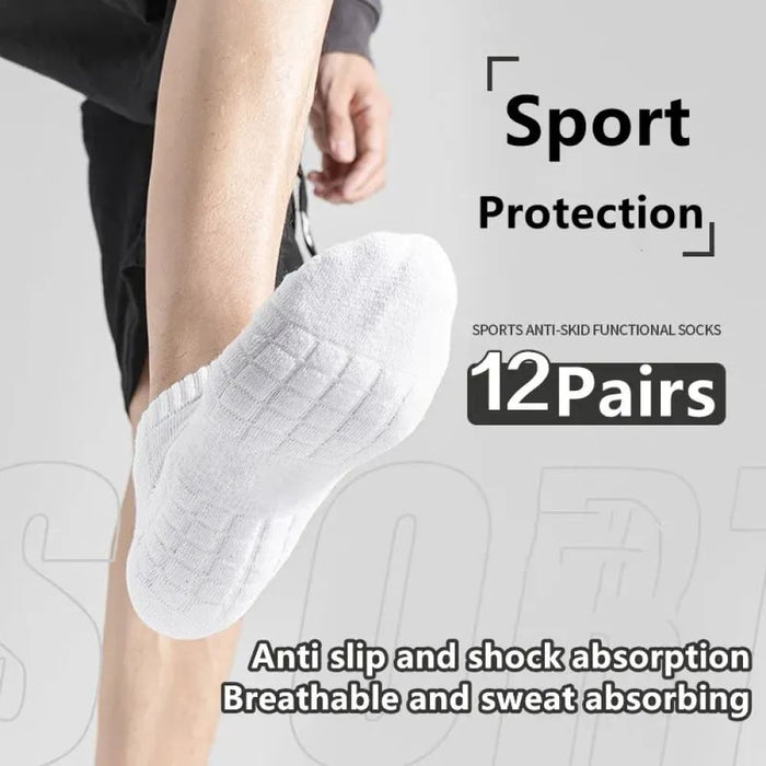 12 Pairs Moisture Wicking Sports Socks For Running