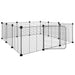 12-panel Pet Cage With Door Black 35x35 Cm Steel Oiolxl