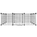 12-panel Pet Cage With Door Black 35x35 Cm Steel Oiolxl