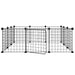 12-panel Pet Cage with Door Black 35x35 Cm Steel Oiolxt