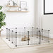 12-panel Pet Cage with Door Black 35x35 Cm Steel Oiolxt