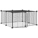 12-panel Pet Cage With Door Black 35x35 Cm Steel Tooabpa