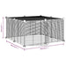 12-panel Pet Cage With Door Black 35x35 Cm Steel Tooabpa