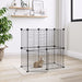 12-panel Pet Cage With Door Black 35x35 Cm Steel Tooabtl