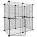 12-panel Pet Cage With Door Black 35x35 Cm Steel Tooabtl