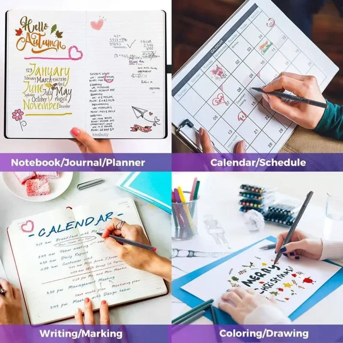 12 Piece Metallic Fineliner Marker Set 0.38mm Tip Colour