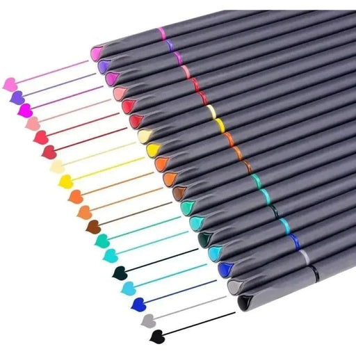 12 Piece Metallic Fineliner Marker Set 0.38mm Tip Colour