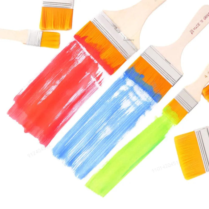 12 Piece Nylon Paint Brush Set For Acrylic Oil Watercolour